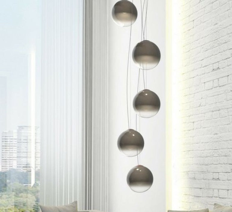 Smoke Pendant, Grey Ombre Glass, E27, IP20