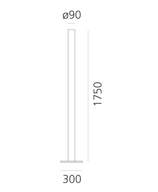 ilio Floor Lamp, Black, LED, App and Touch Dim, IP20