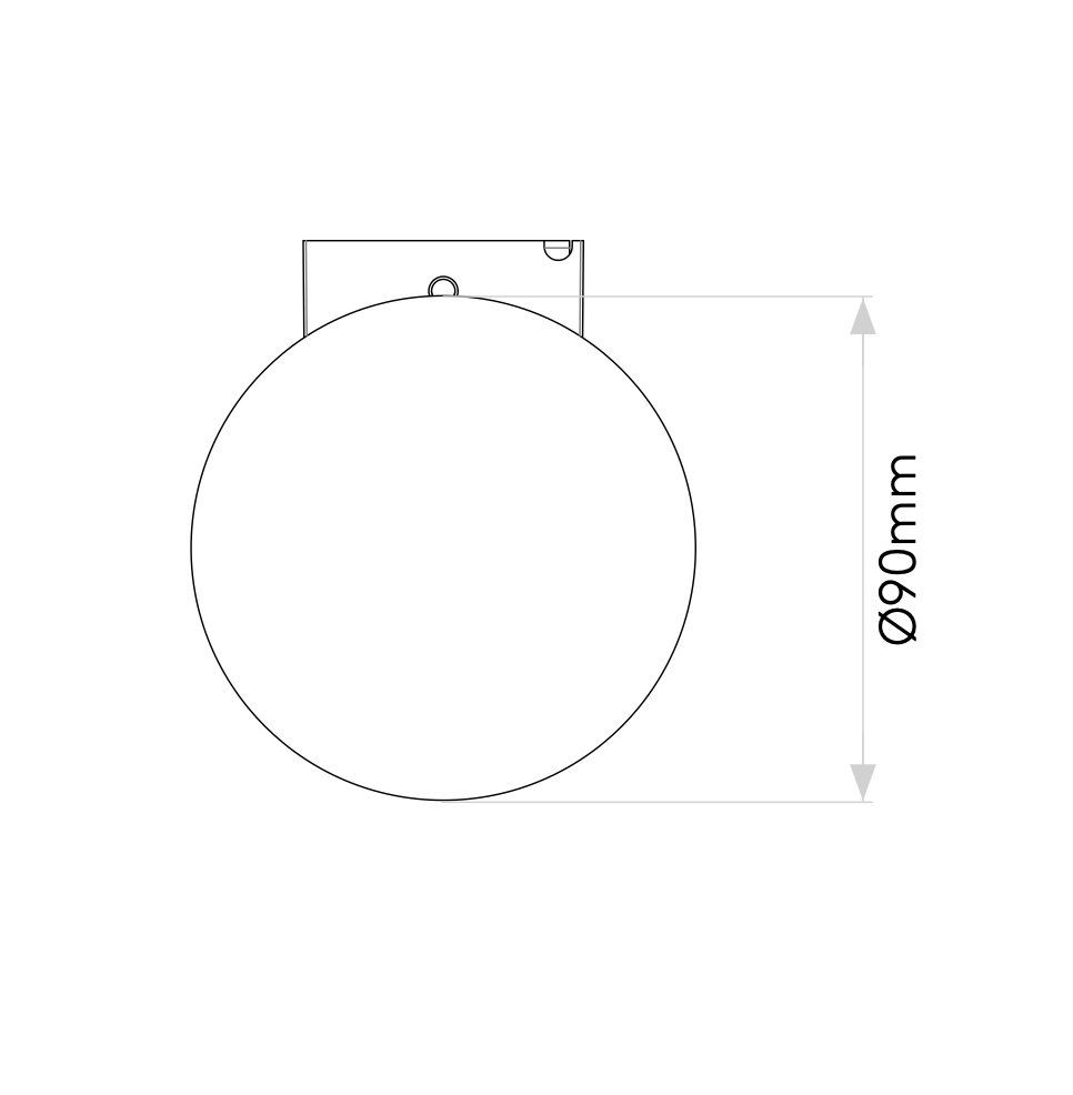 Ortona Wall Light, Single, Black, G9, IP44