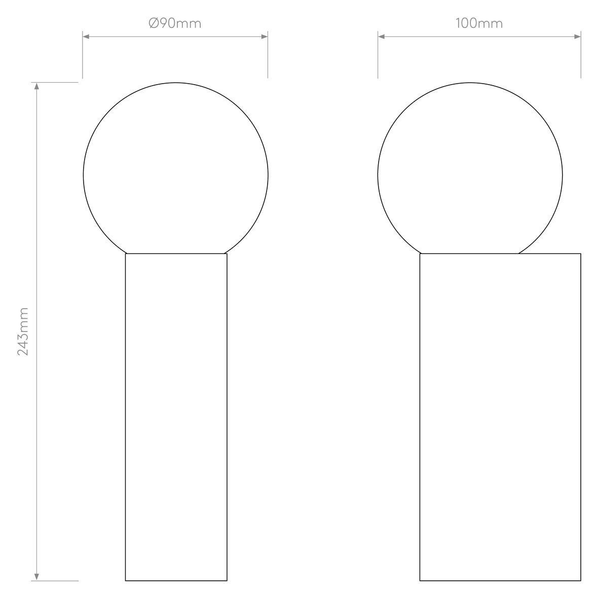 Ortona Wall Light, Single, Black, G9, IP44