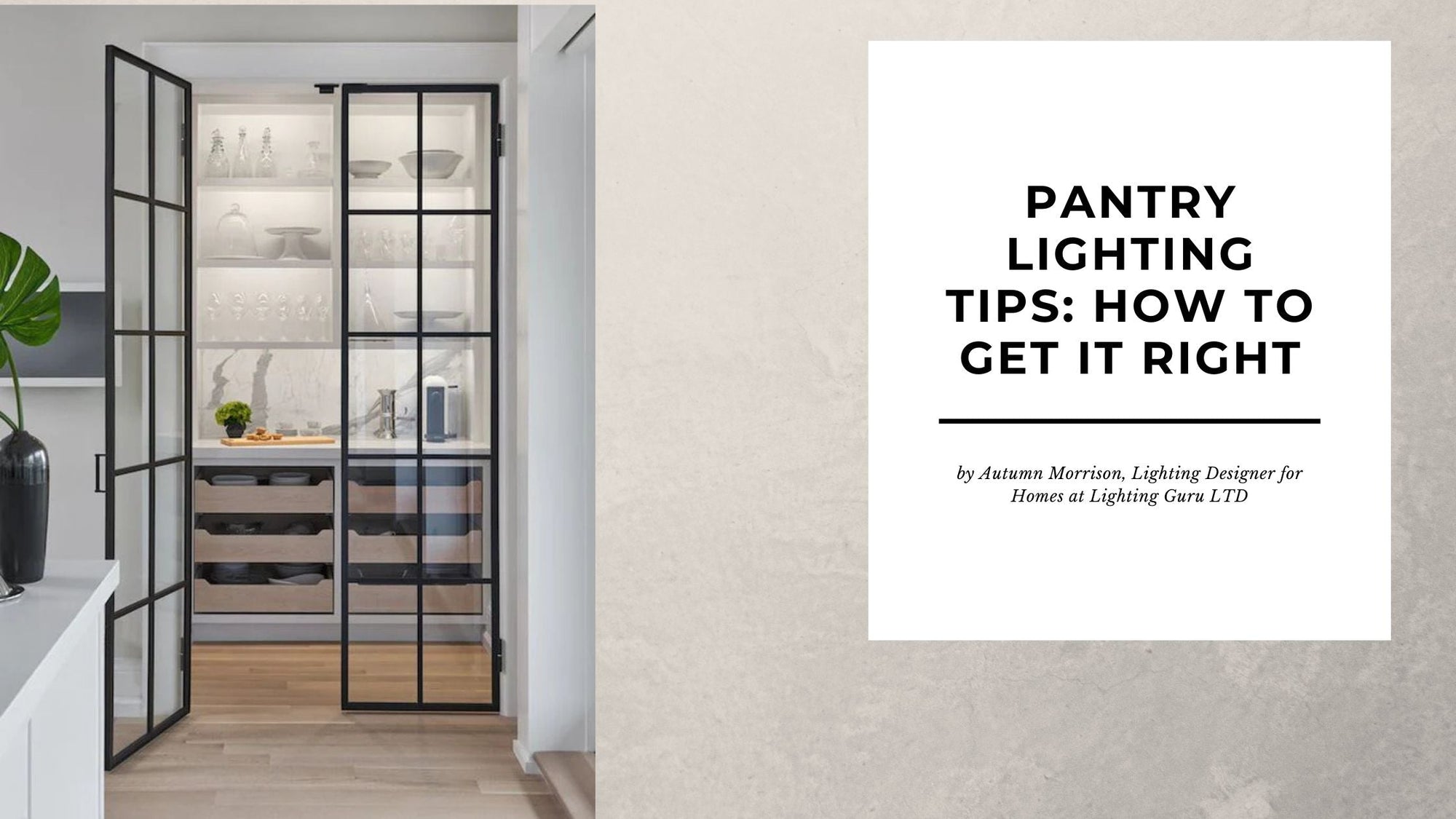 Kitchen Lighting - How To Light Your Pantry