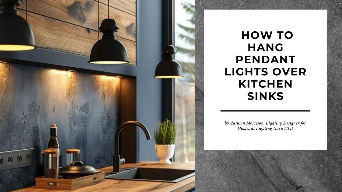 How to hang pendant lights over kitchen sinks