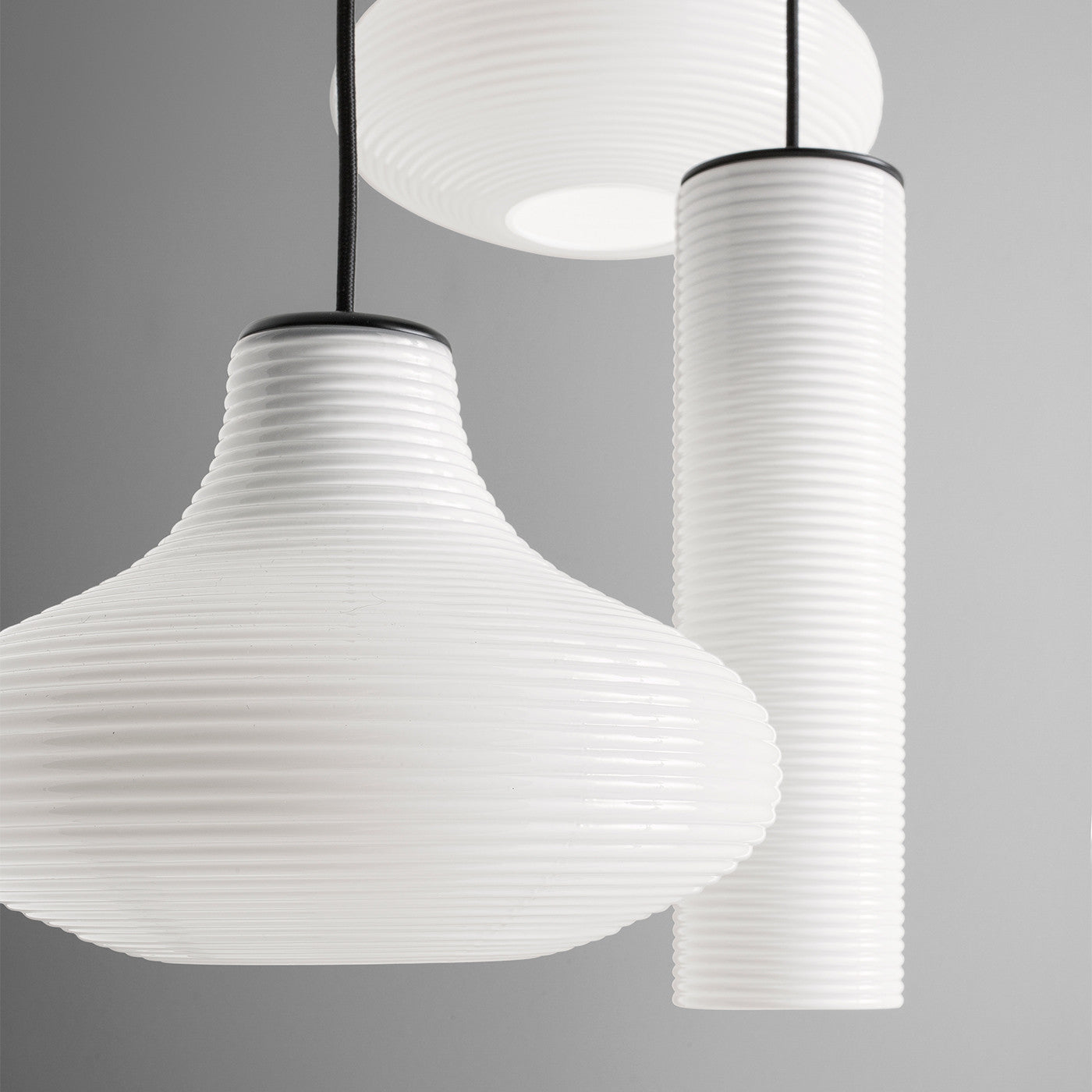 Emma, Olivia, Clio Pendants, White Glass, Component, E27, IP20