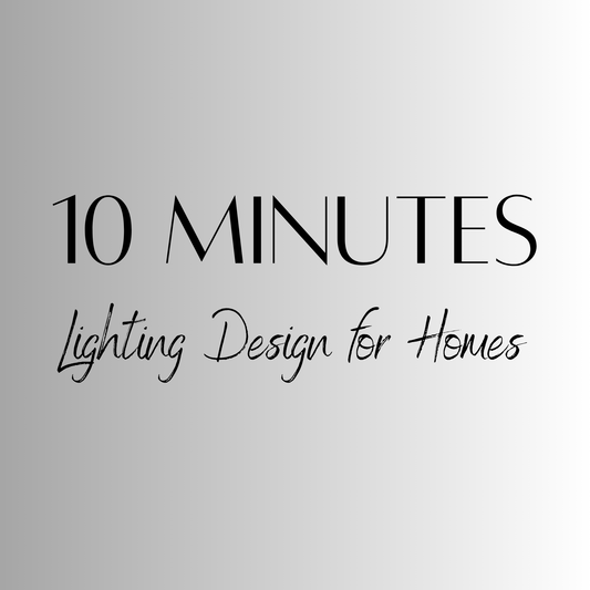 Text '10 Minutes Lighting Design for Homes' on an orange background