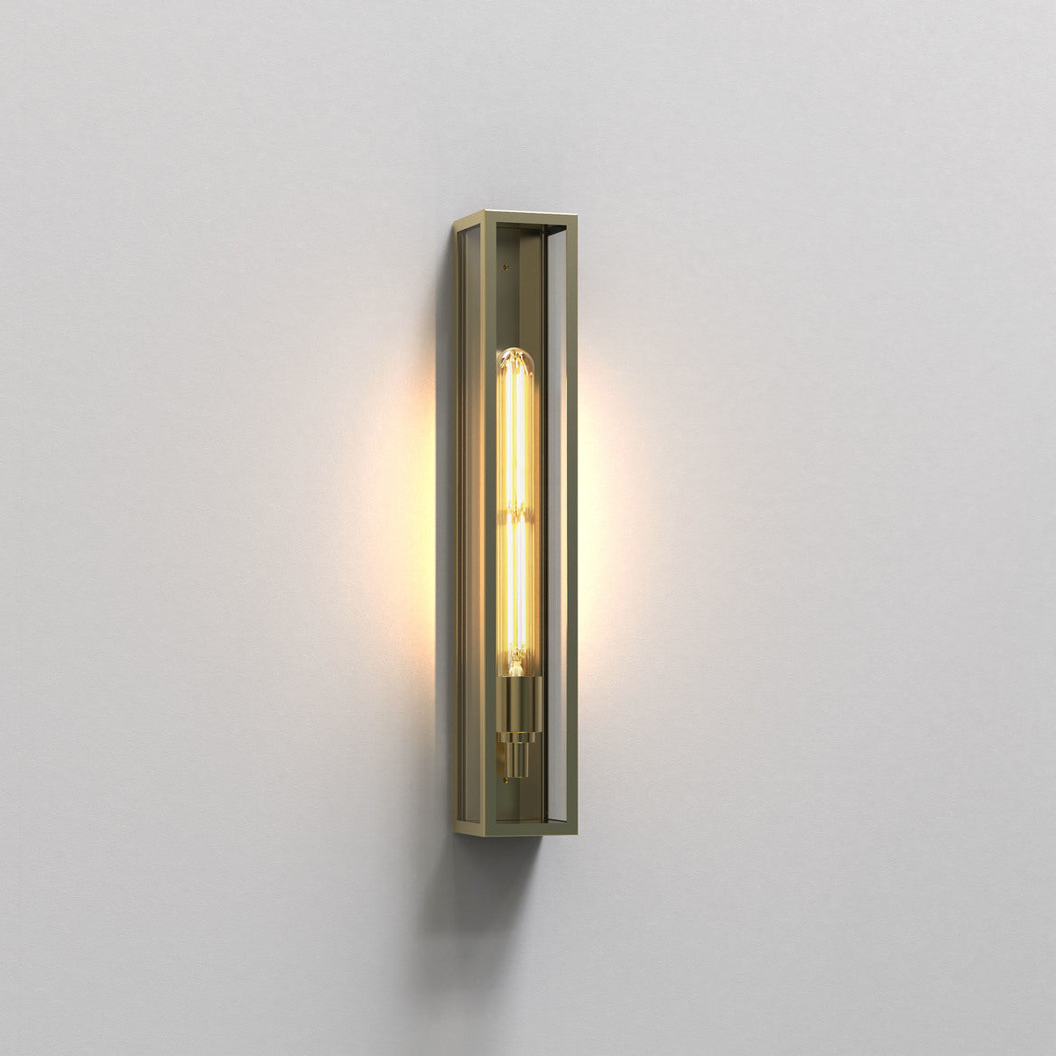 Harvard 500 Wall Light, Natural Brass, E27, IP44