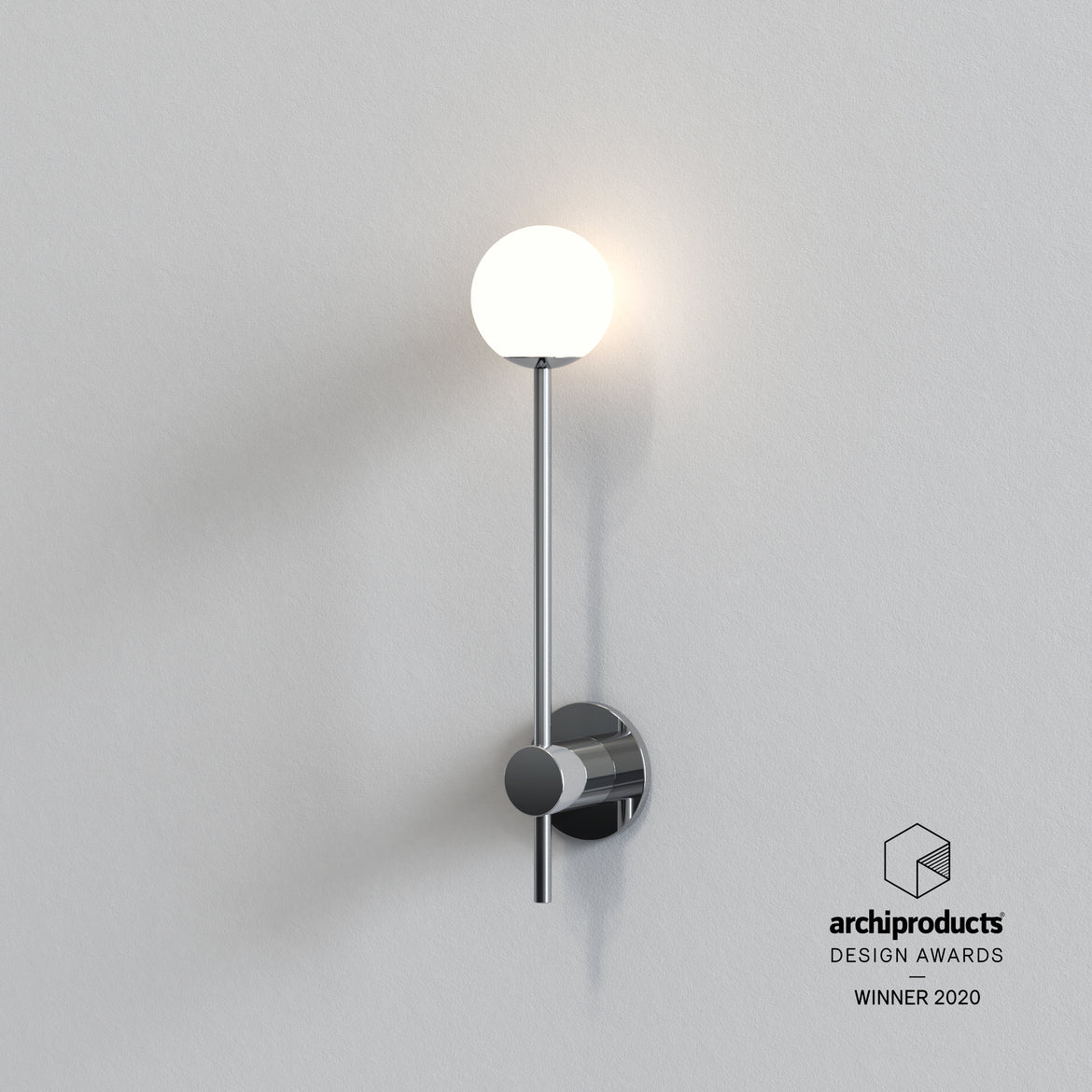 Orb Wall Light, Polished Chrome, G9, IP44