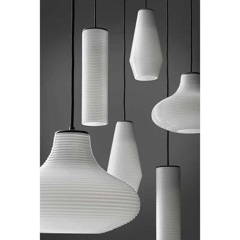 Emma, Olivia, Clio Pendants, White Glass, Single, E27, IP20