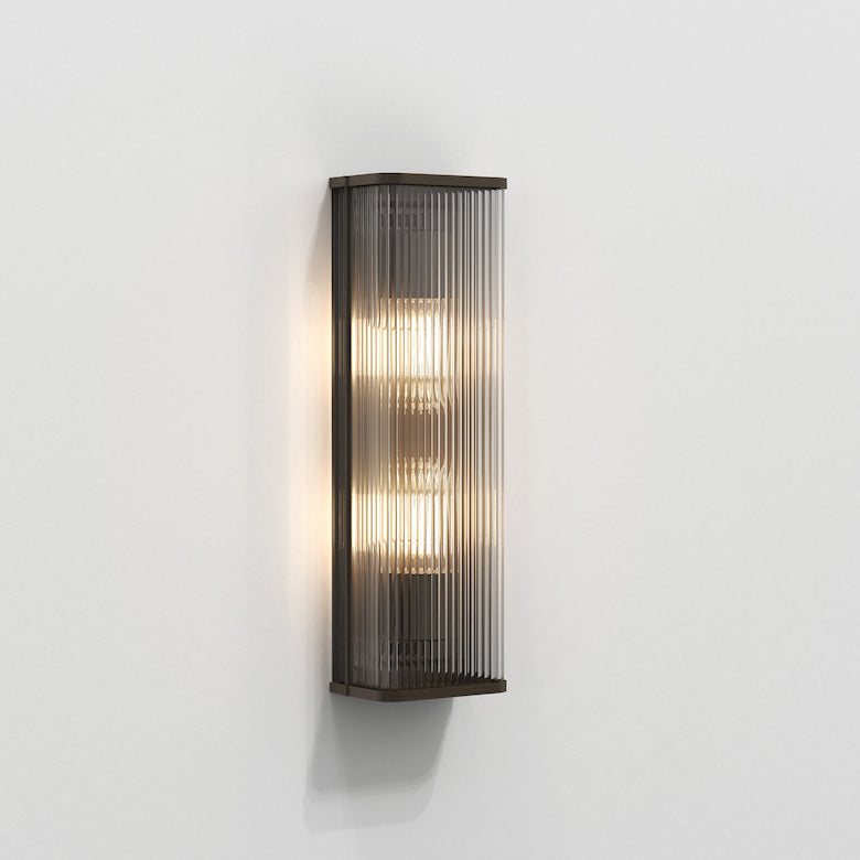 Avignon Wall Light, Square, Bronze, E27, IP20