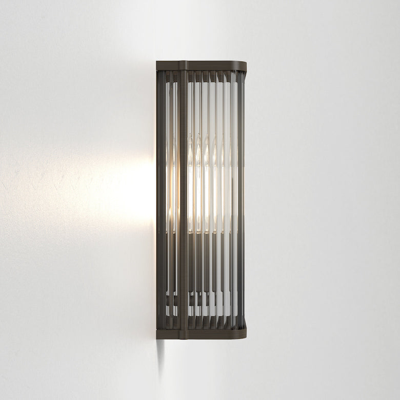 Avignon Wall Light, Square, Bronze, E27, IP20