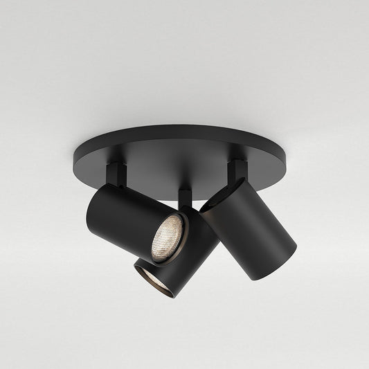 Ascoli Round Spot Light, Adjustable, Black, GU10, IP20