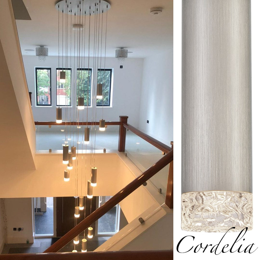 Cordelia Pendant, Cluster, Brushed Satin Gold, GU10, IP20