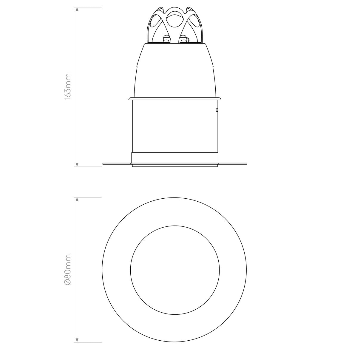 Void Downlight, GU10, IP65