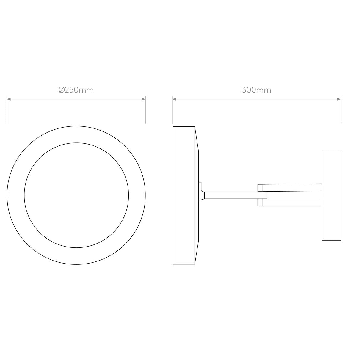 Catena Wall Light with Mirror, Chrome, LED, NO DIM, IP44