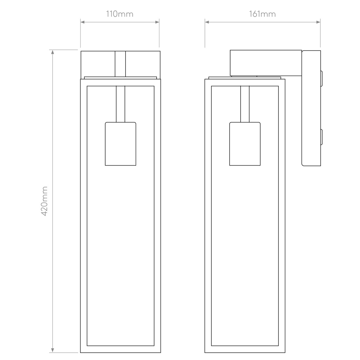 Harvard Wall Light with Bracket, E27, IP44