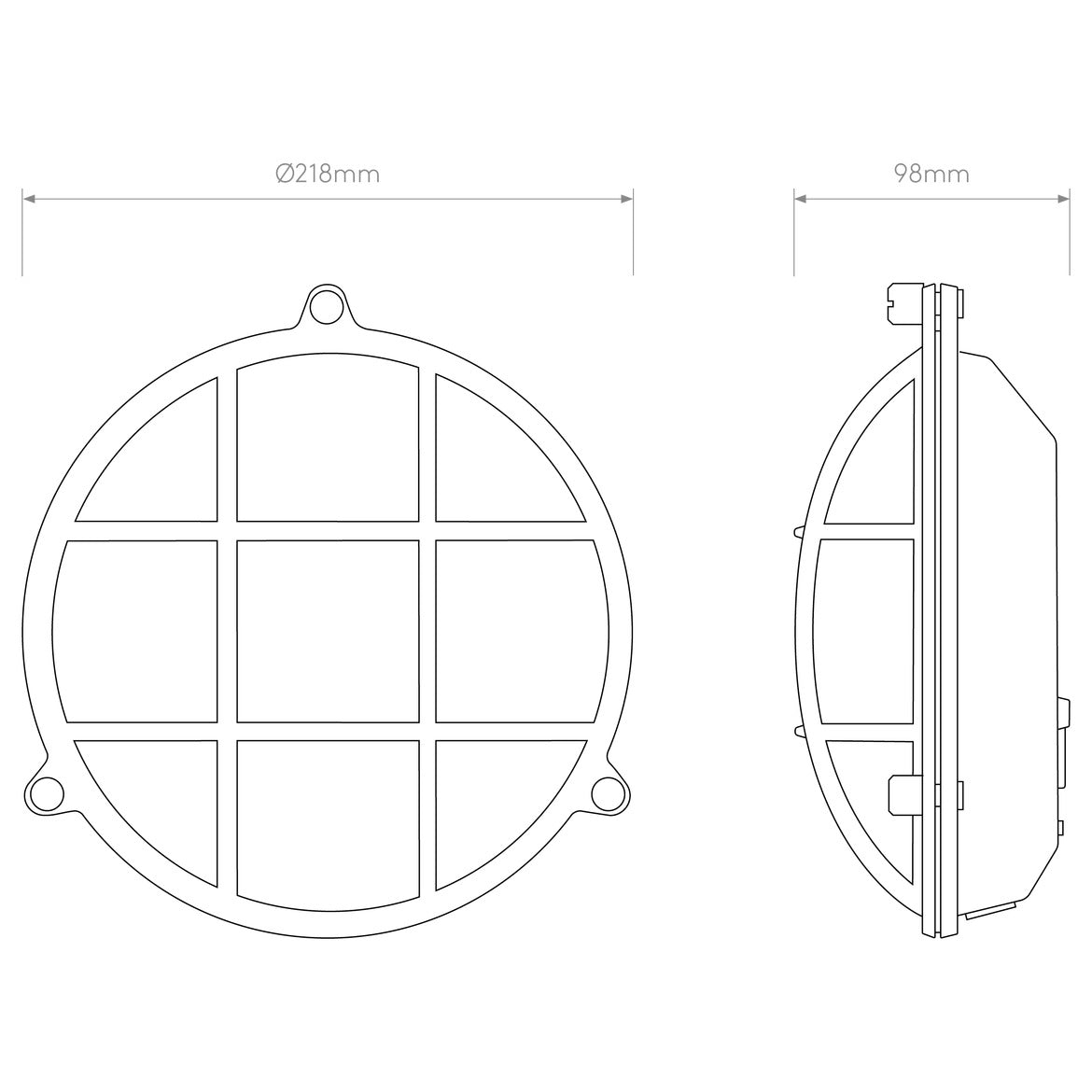 Thurso Wall Light, Round, Cast Brass, E27, IP44