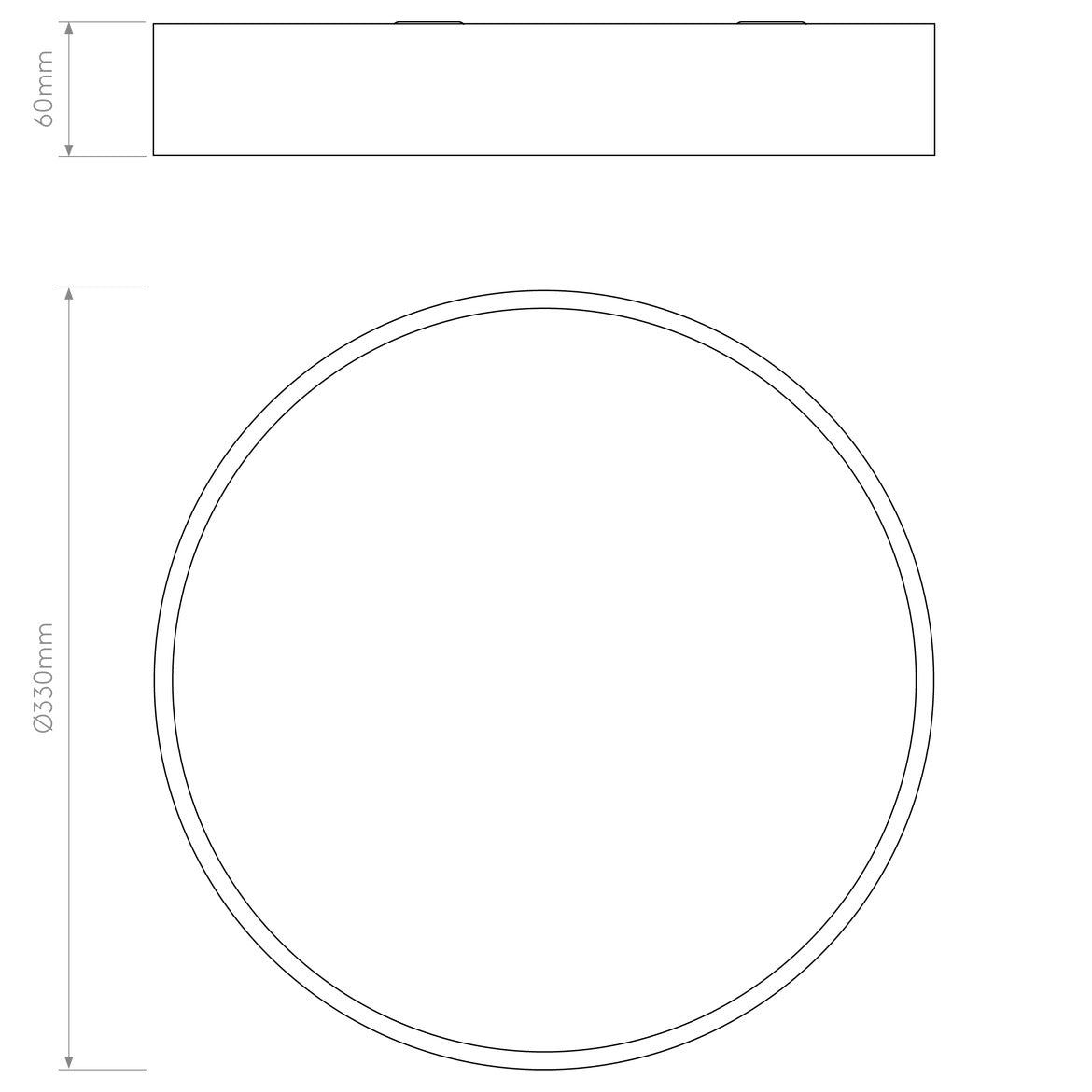 Mallon Ceiling Light, Matte Nickel, LED, Triac Dim, IP44