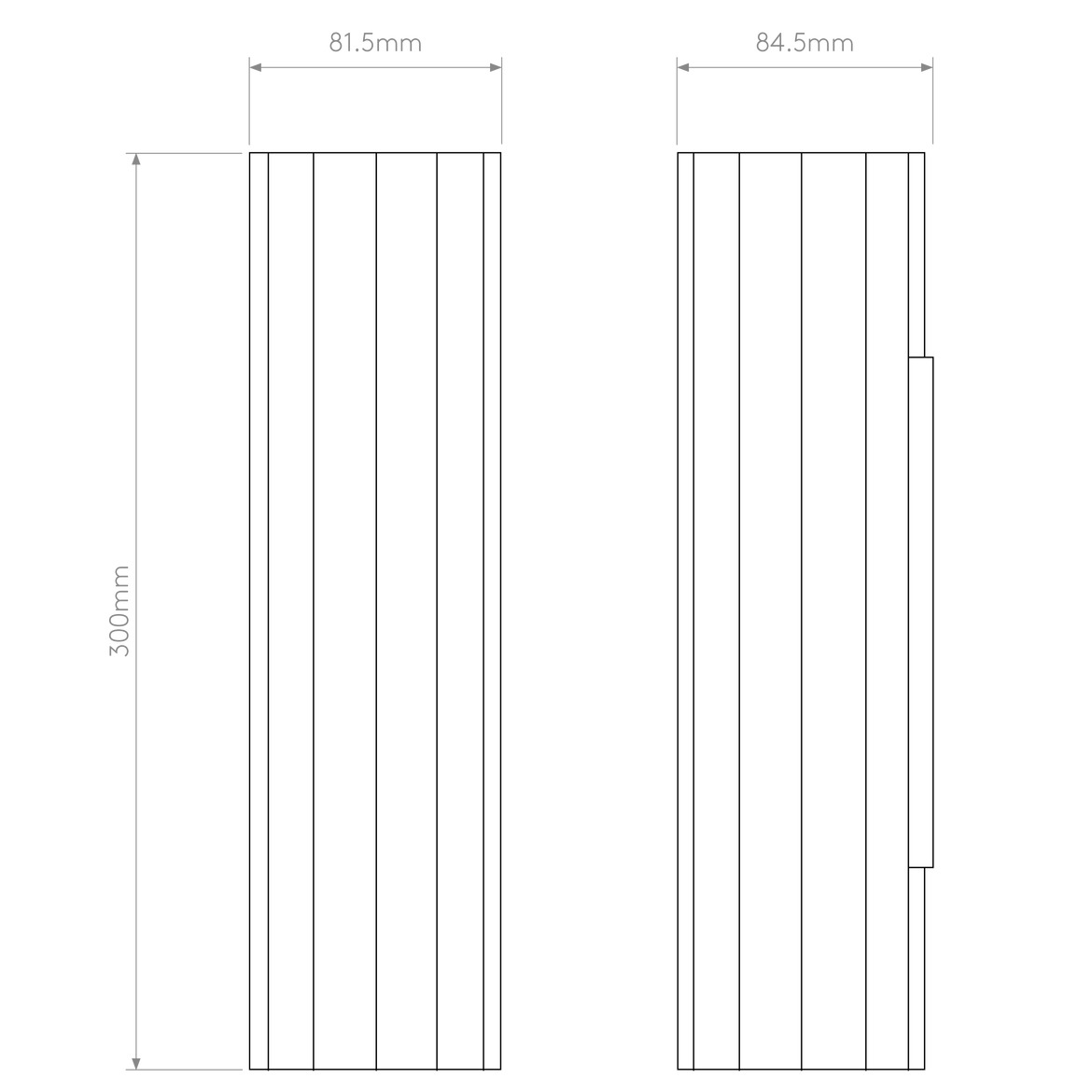 Hashira 300 Wall Light, GU10, IP20