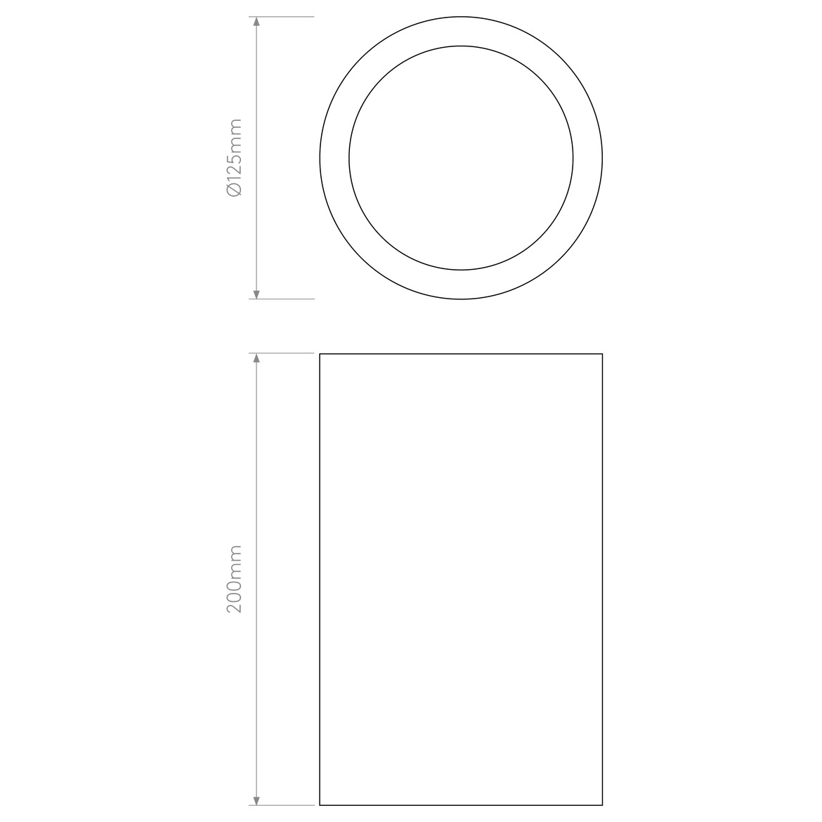 Osca 200 Ceiling, Round, Plaster, GU10, IP20