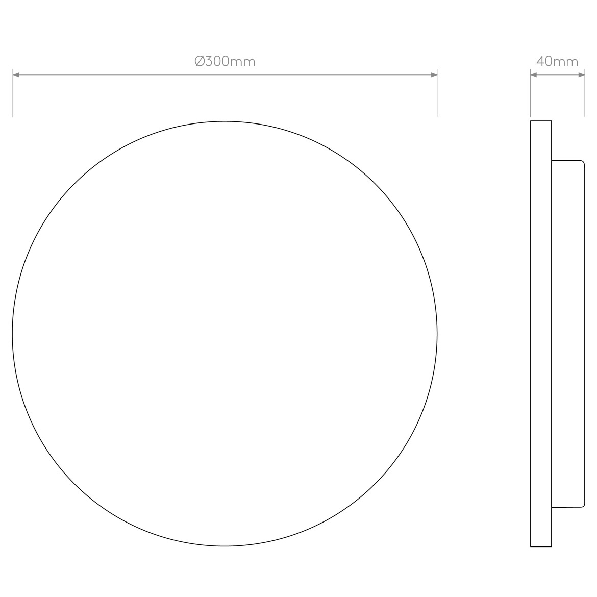 Eclipse Wall Light, Concrete, LED, On/Off, IP44