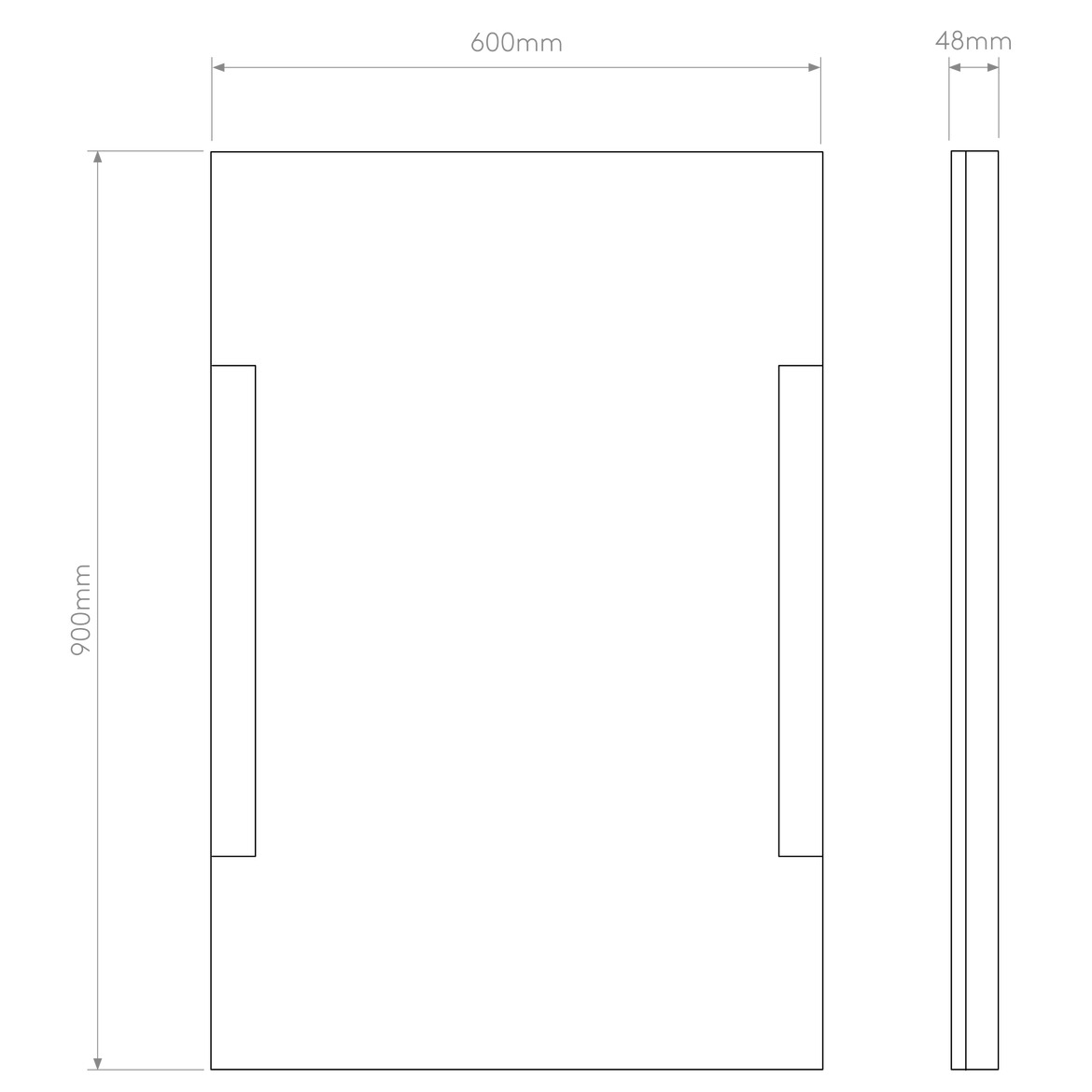 Imola Illuminated Mirror, 900, LED, NO DIM, IP44