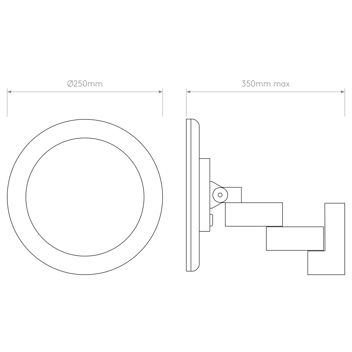 Niimi Wall Light with Mirror, Chrome, LED, NO DIM, IP44