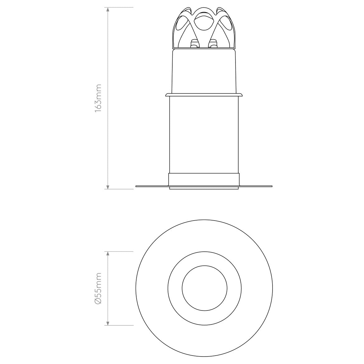 Void Downlight, GU10, IP65