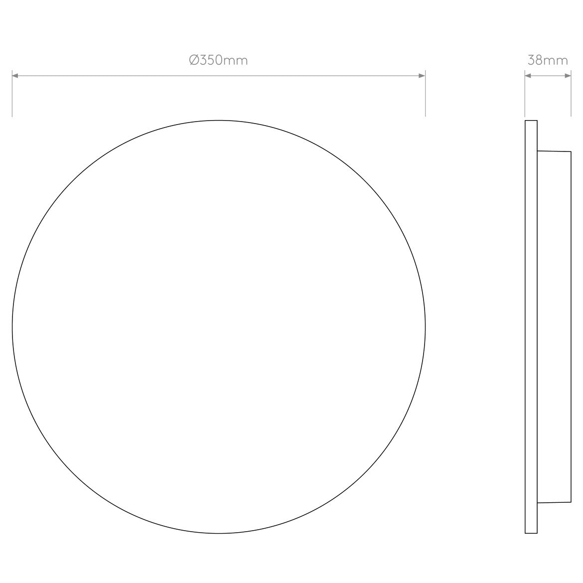 Eclipse Wall Light, Plaster, LED, On/Off, IP20