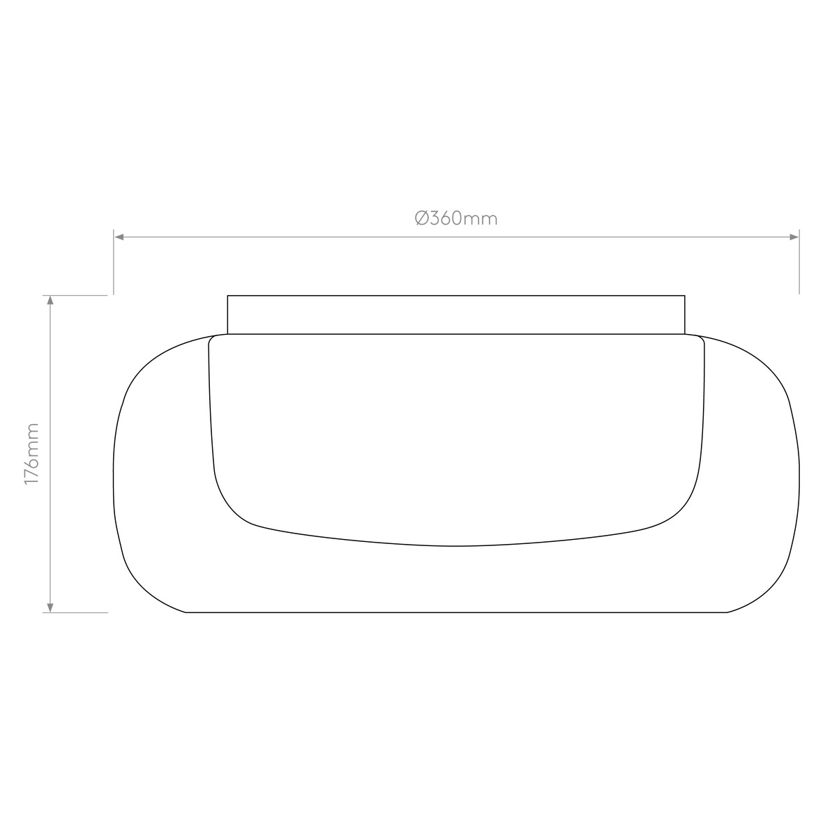 Aquina 360 Wide Ceiling, Chrome, E27, IP44