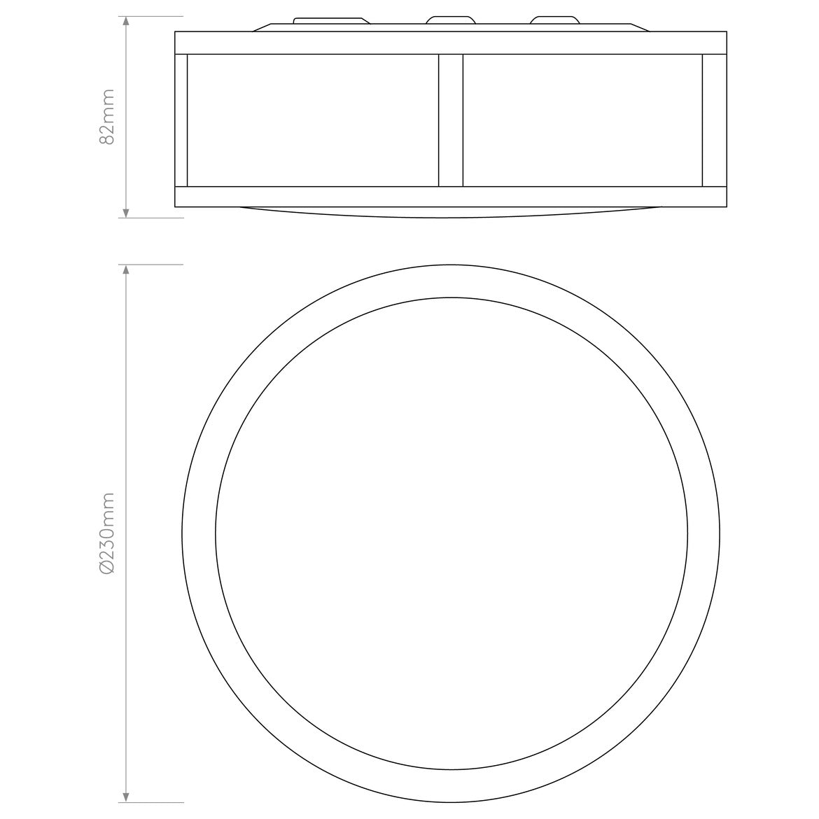 Mashiko Round Ceiling, Chrome, E27, IP44