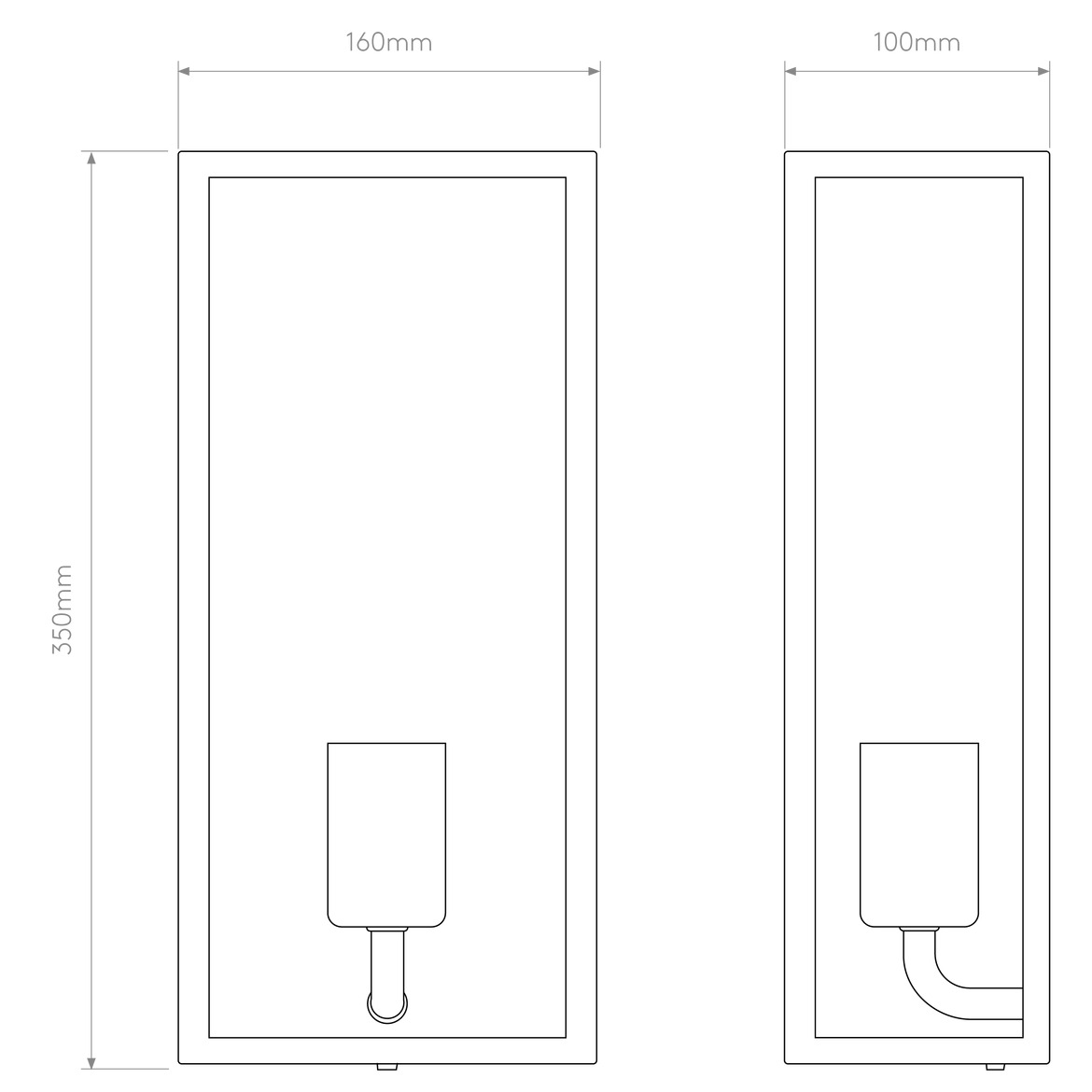 Messina 160 Wall Light, E27, MOTION SENSOR, IP44