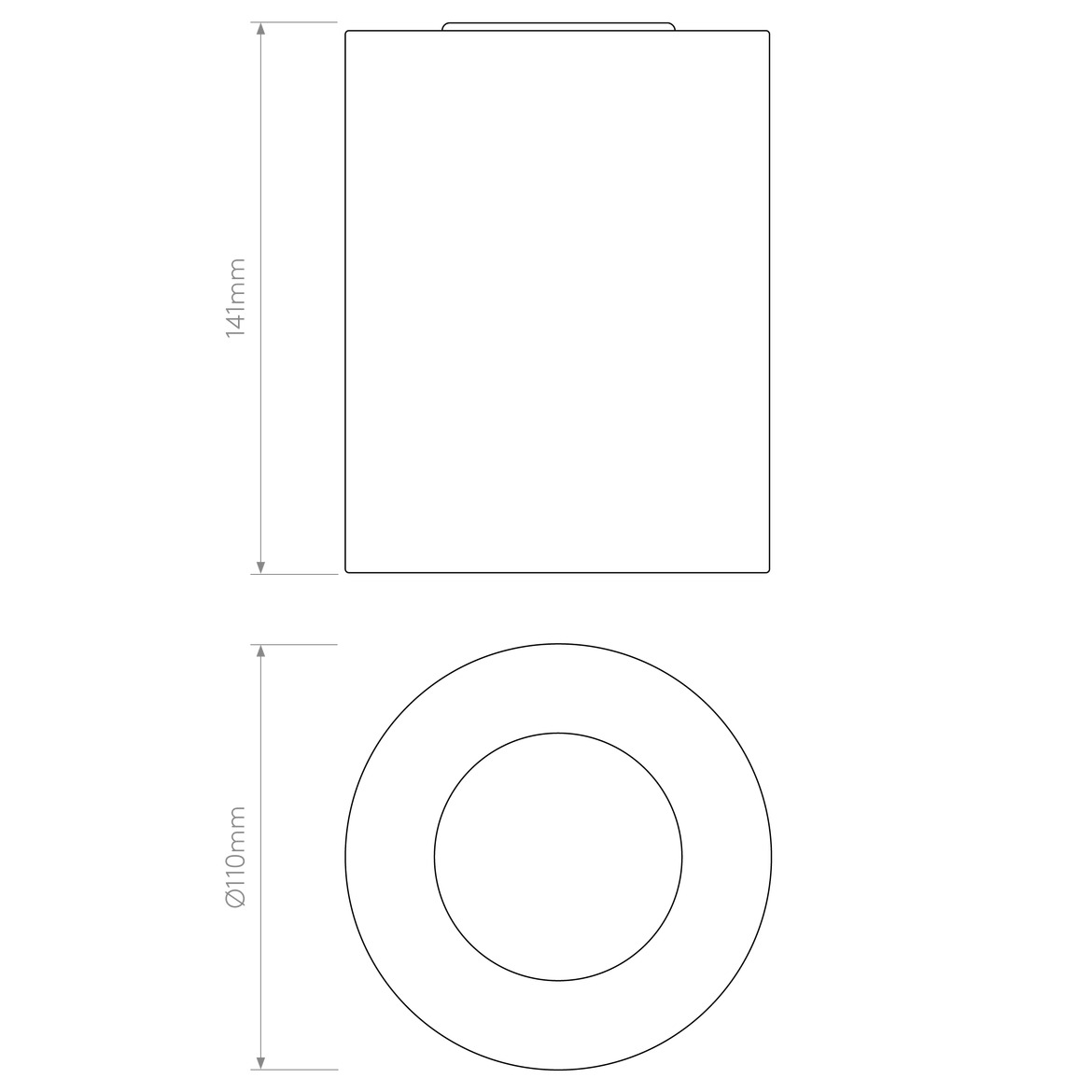 Kos Ceiling, Round, Concrete, GU10, IP65