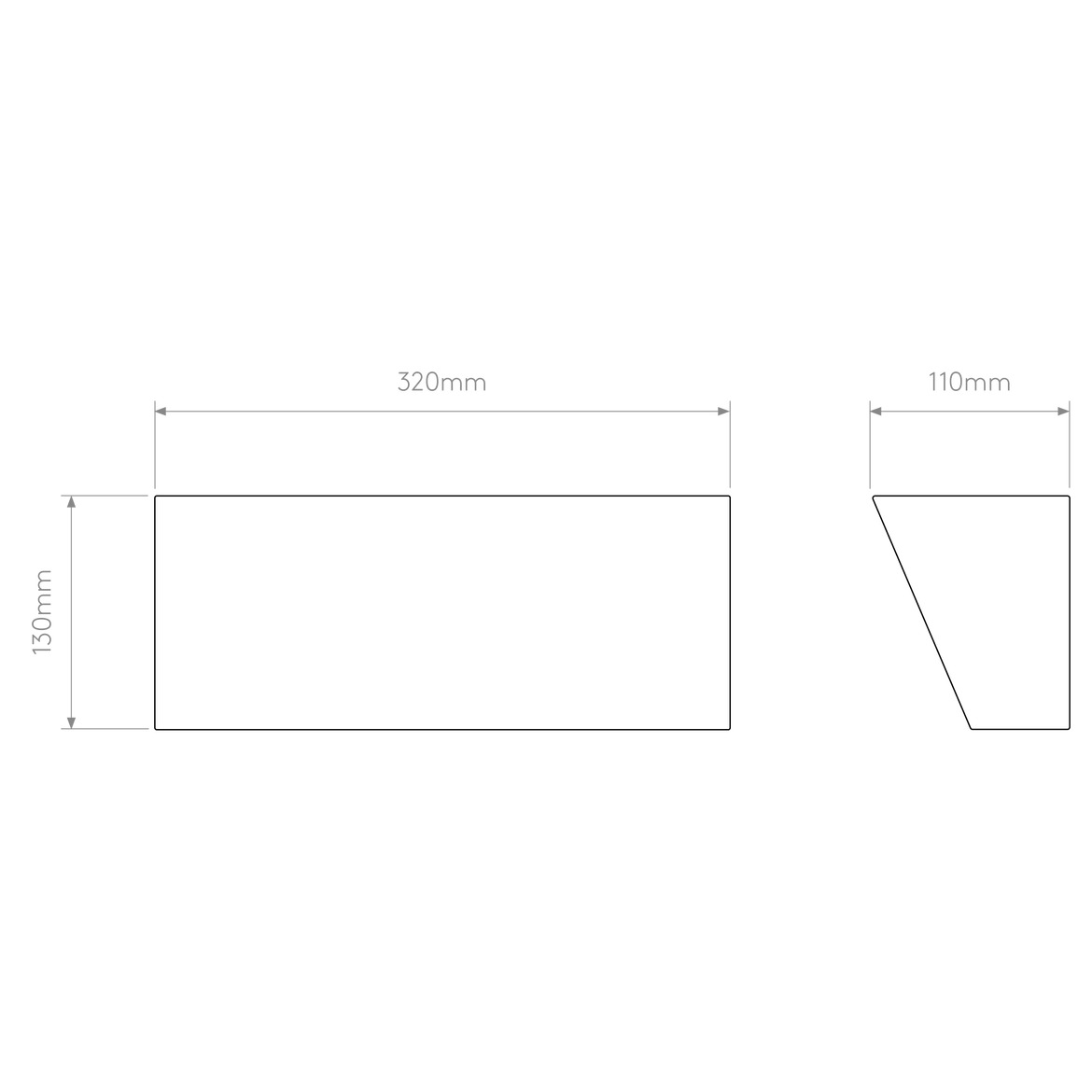 Parallel Wall Light, E27, IP20