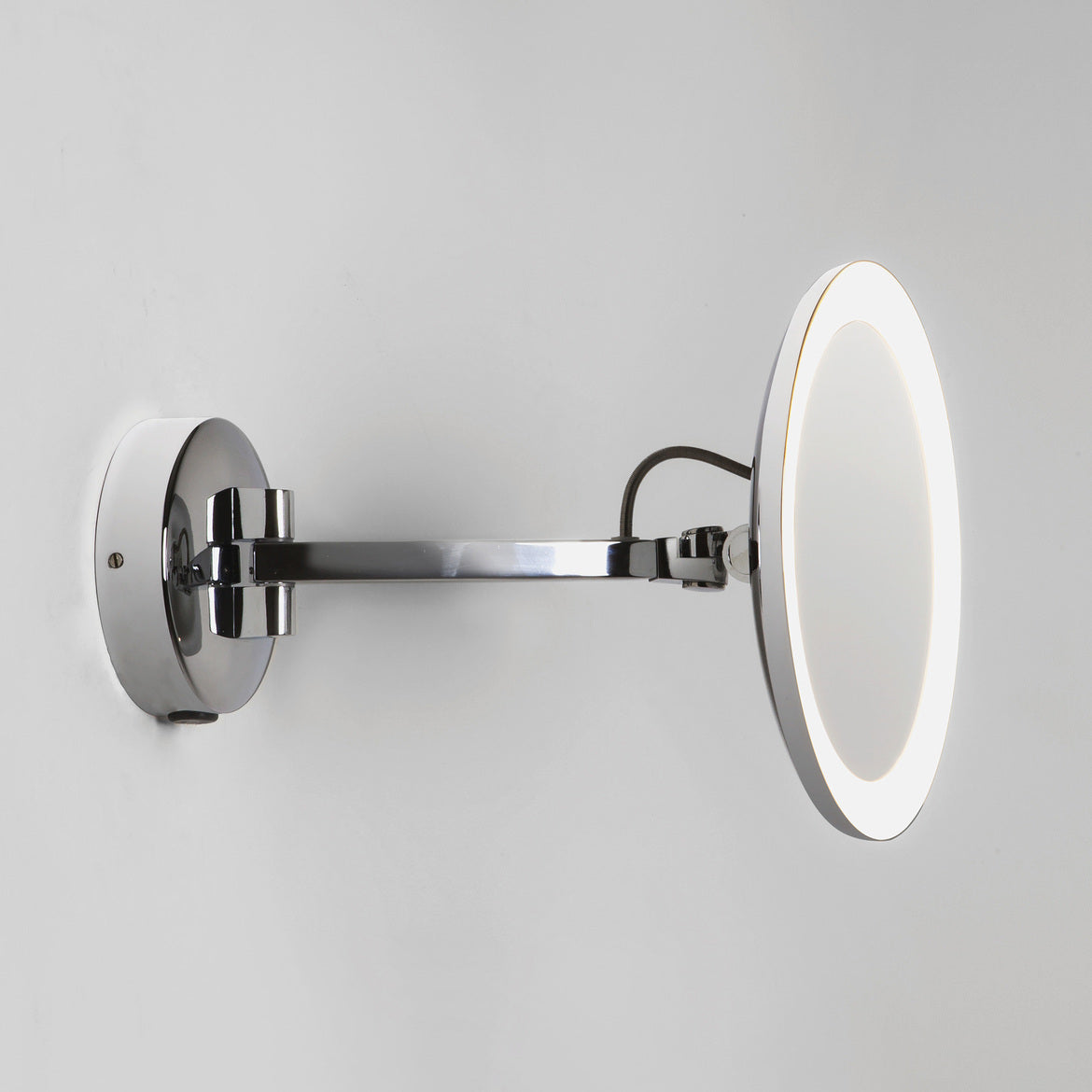 Mascali Wall Light with Mirror, Chrome, LED, On/Off Thumbswitch, IP44