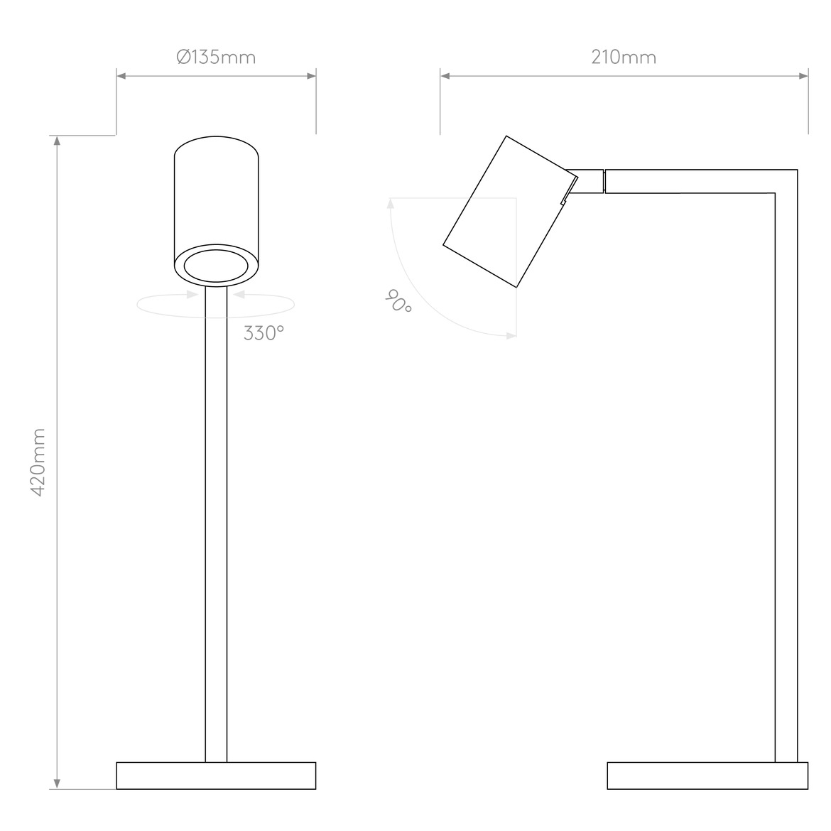 Ascoli Reading Desk Lamp, Adjustable, GU10, IP20