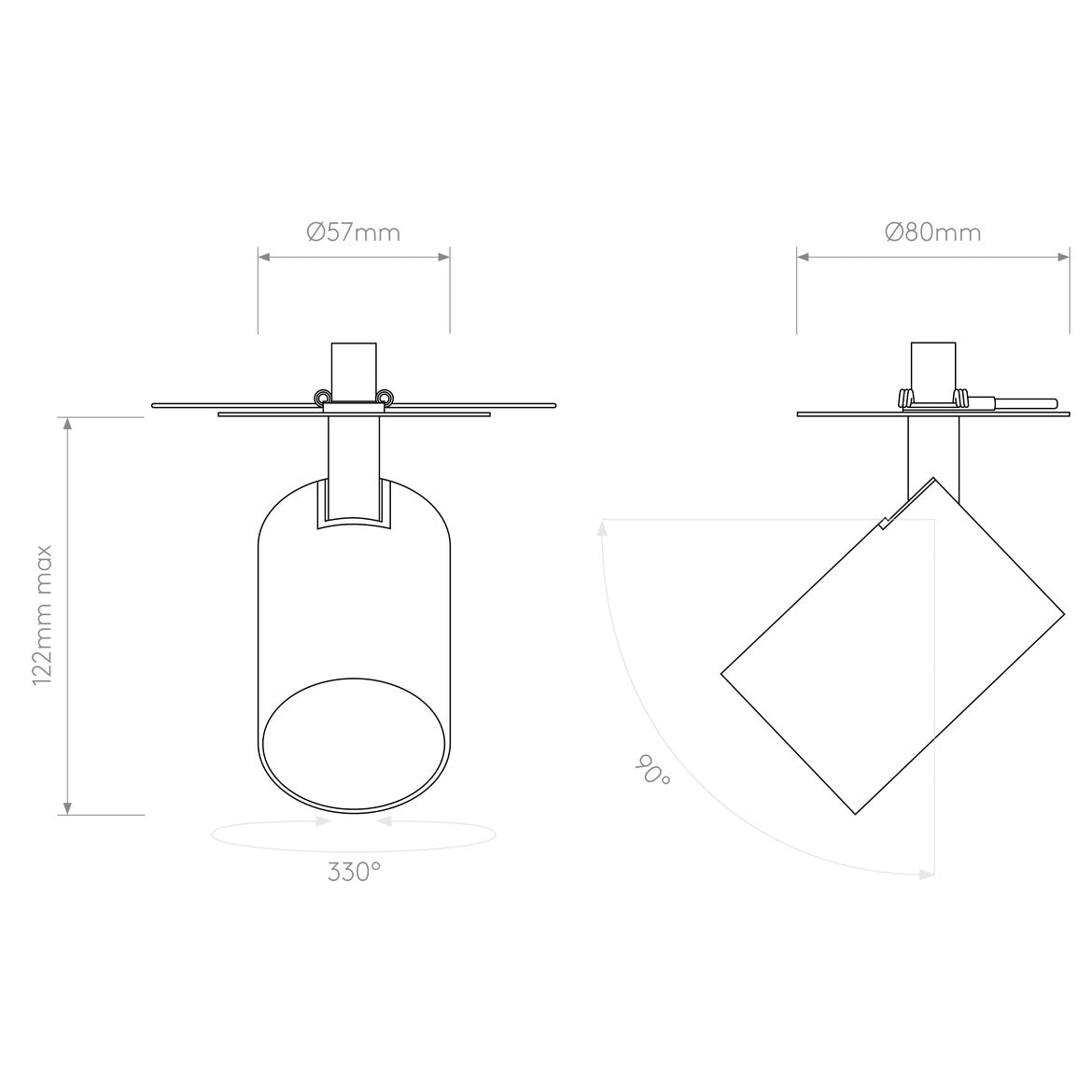 Ascoli Single Spot Light, Adjustable, Matte Nickel, GU10, IP20