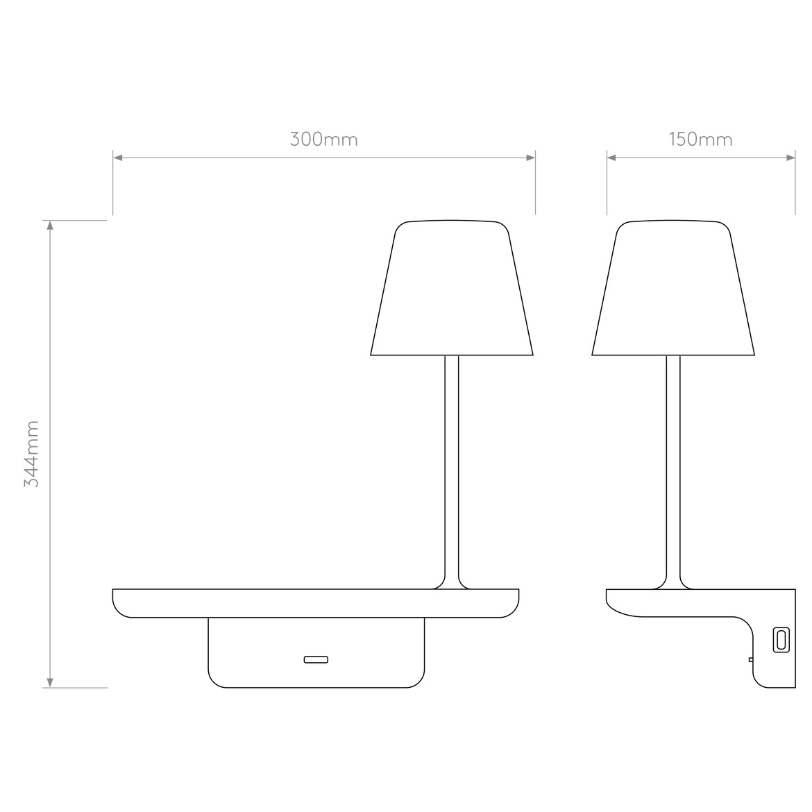 Ito Wall Light with Charging Dock, G9, IP20