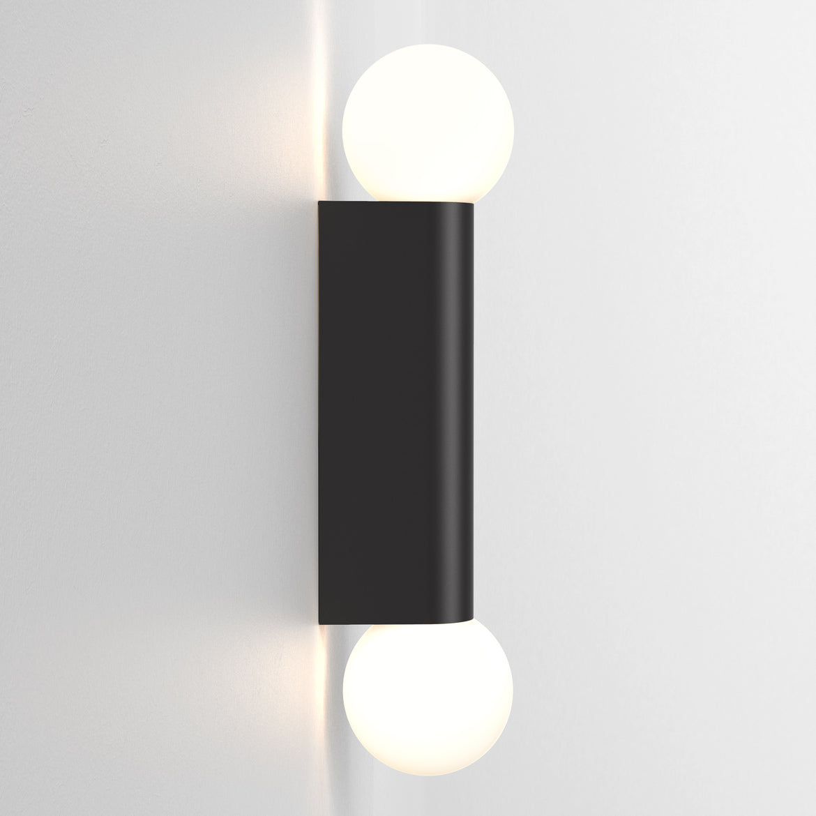 Ortona Wall Light, Double, Black, G9, IP44