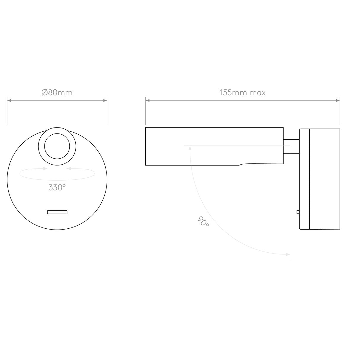 Enna Reading Wall Light, Round, LED, IP20