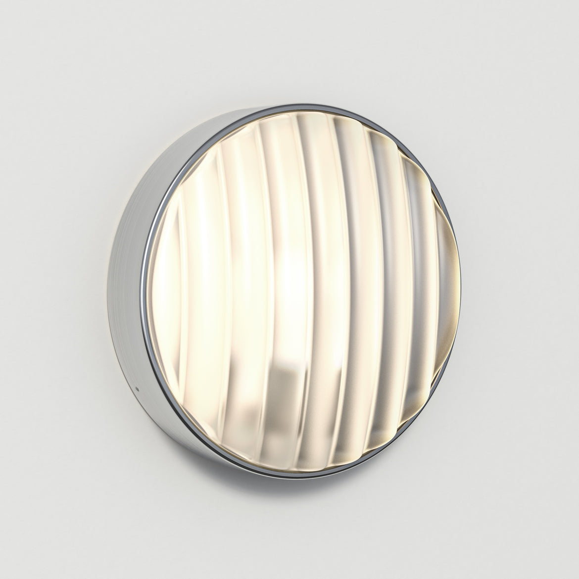 Montreal Round Wall Light, Steel, IP44