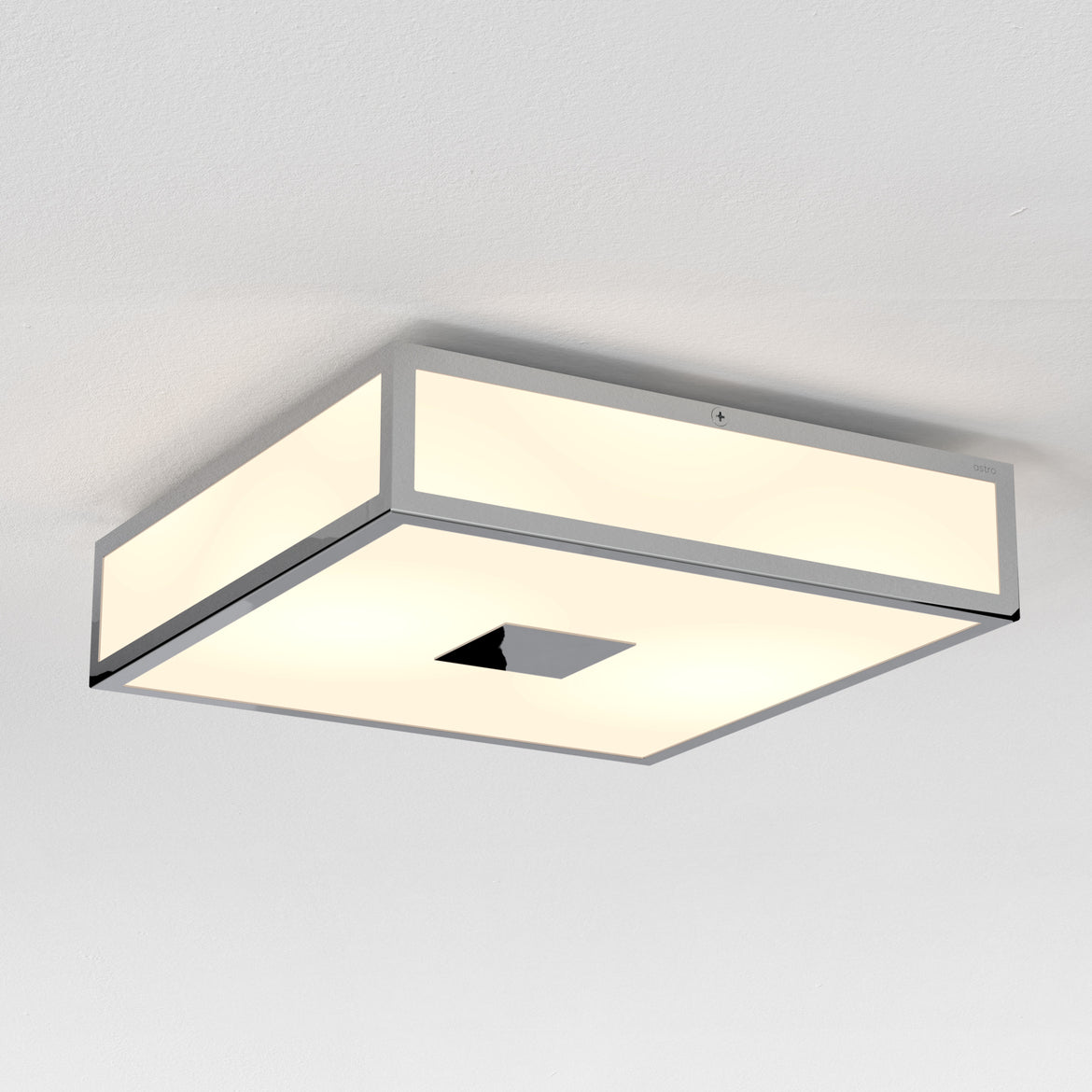 Mashiko 300 Medium Square Ceiling, Chrome, E27, IP44