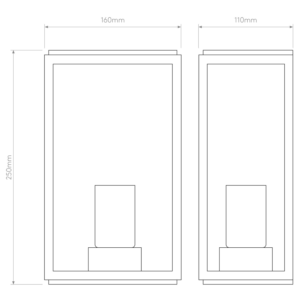 Homefield 160 Wall Light, E27, IP44