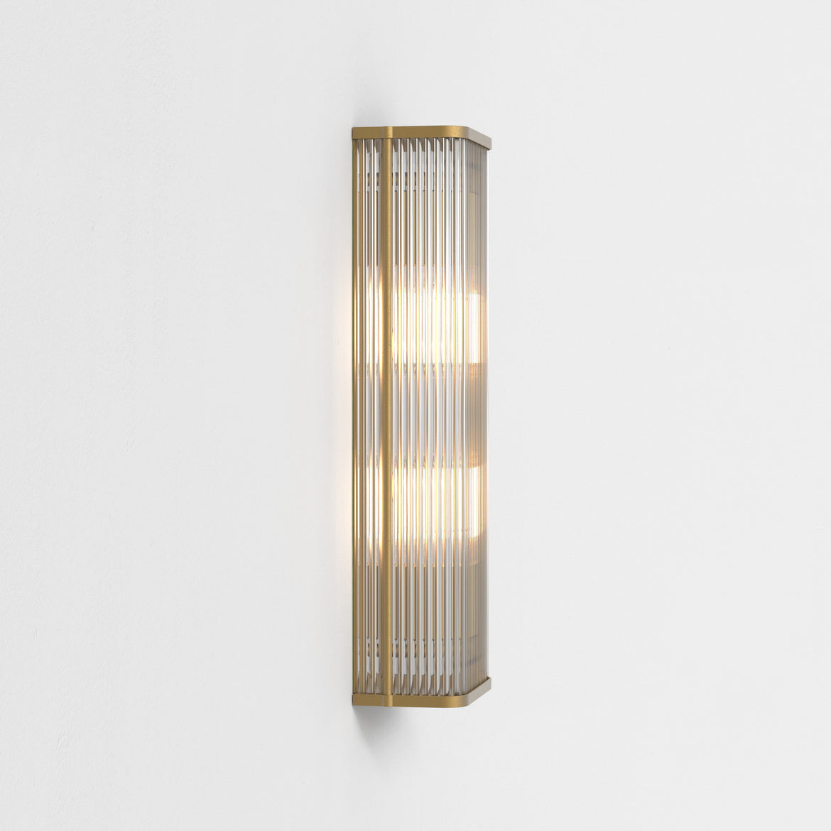 Avignon Wall Light, Square, Antique Brass, E27, IP20