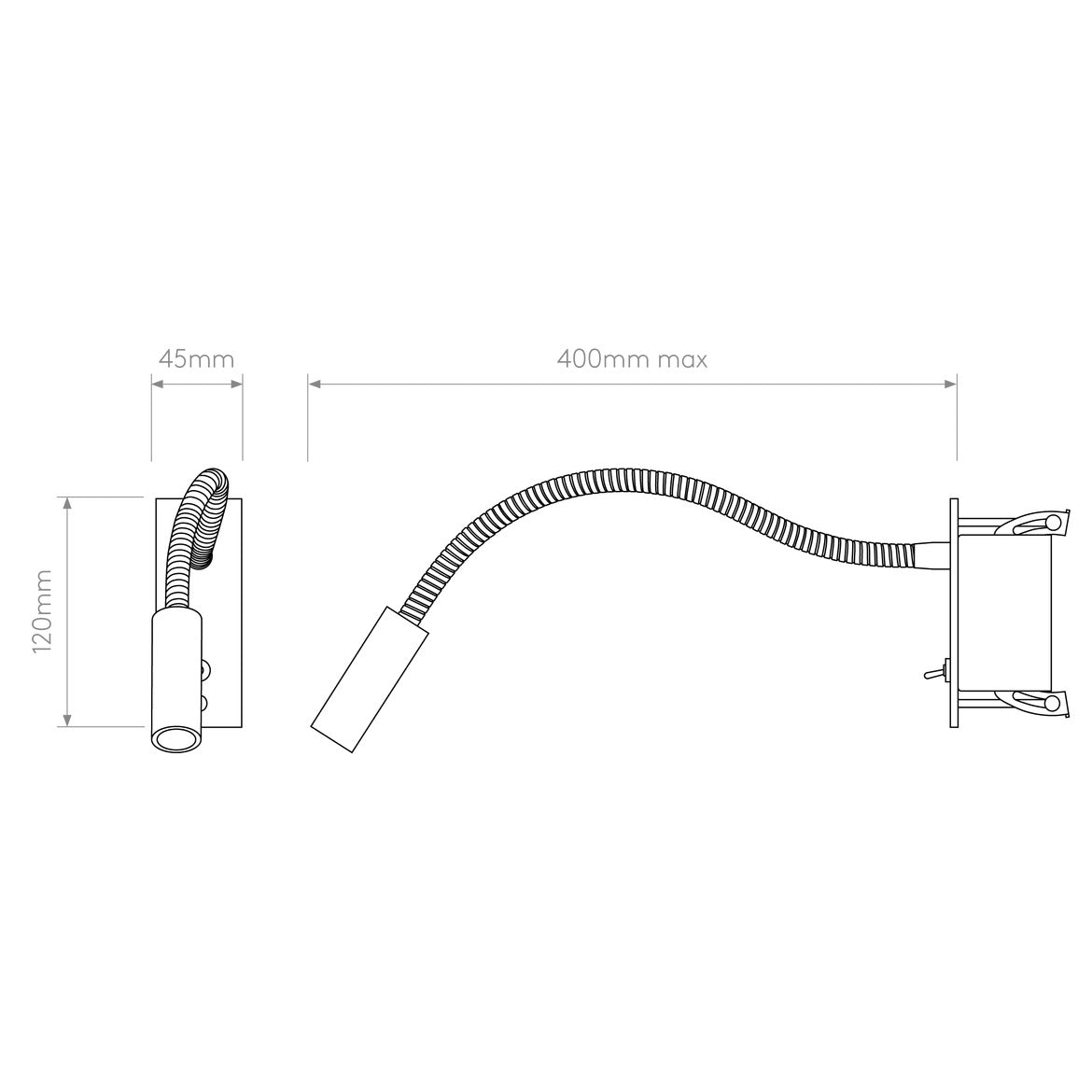 Leo Reading Wall Light, Gooseneck Arm, LED, IP20