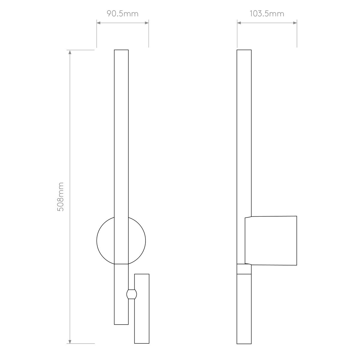 Baton Reading Wall Light, Adjustable, LED, IP20