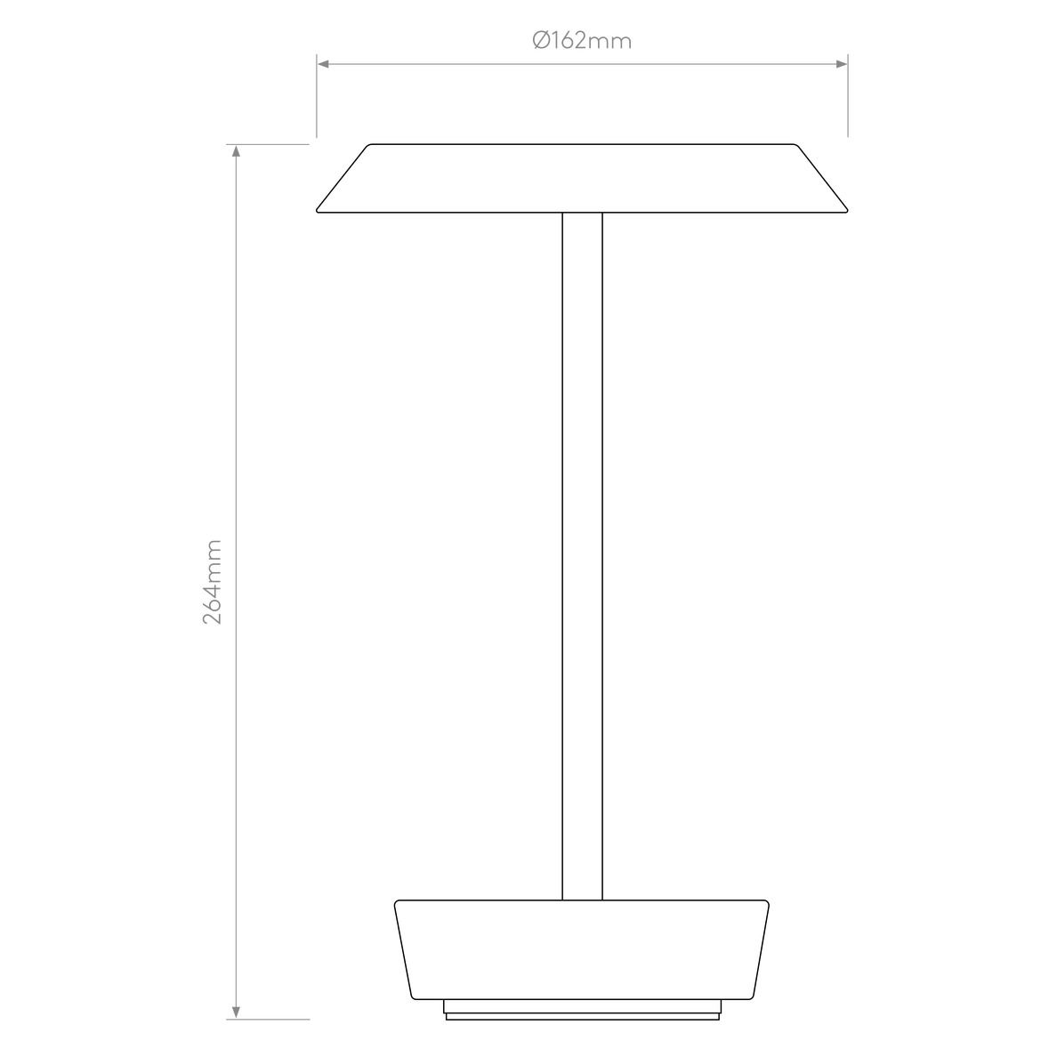 Halo Table Lamp, Black, LED, Wireless, Touch Step Dim, IP20