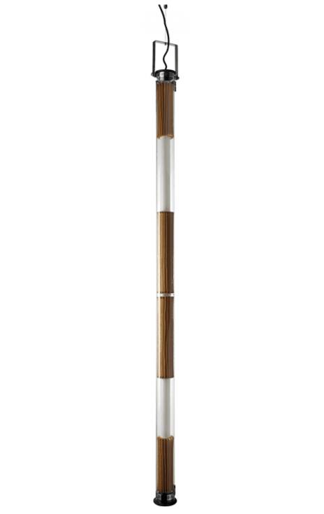 Tube 360 Pendant, Vertical, 162 cm, White with Gold, LED, Triac Dim, IP65