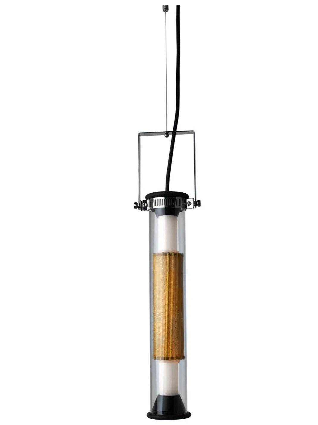 Tube 360 Pendant, Vertical, 42 cm, White with Gold, LED, Triac Dim, IP65