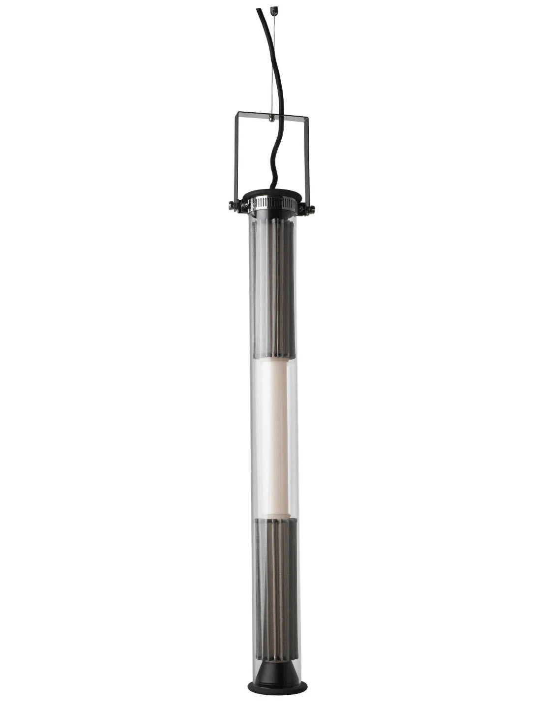 Tube 360 Pendant, Vertical, 72 cm, White with Silver, LED, Triac Dim, IP65