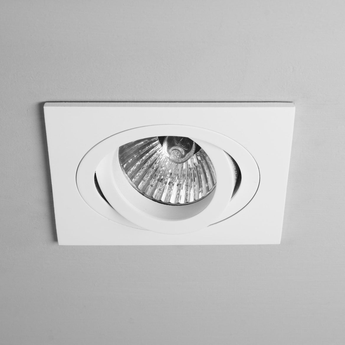 Taro Square Downlight, White, Adjustable, GU10, IP20, Fire Rated