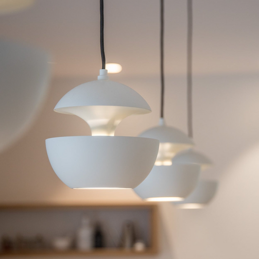 Sun Pendant, 175 mm, White with White Interior, G9, IP20